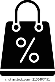 Estilo de icono de la bolsa de papel de diseño de vectores