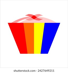 Vector design of paper packaging models for food or snack containers