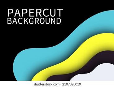 Vector design papercut layout for business presentations, background template for banners, flyers, presentations. 