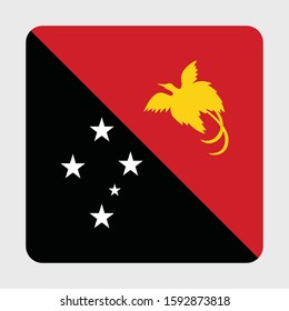 The vector design of the Papua New Guinea flag