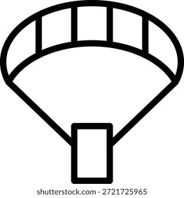 Estilo de icono de paracaídas de diseño de Vector