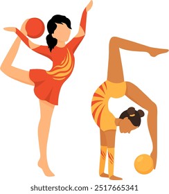 un diseño de Vector de un personaje de bailarín de ballet atlético paralímpico con un balón