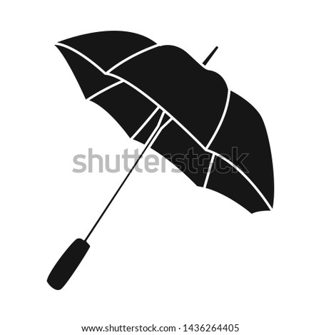 Vector design of parasol and autumn icon. Set of parasol and season stock symbol for web.