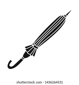 Vector design of parasol and spring symbol. Collection of parasol and water stock symbol for web.