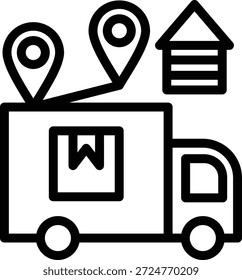Vektordesign Paketverteilung Symbolstil