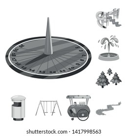 Vector design of park and city icon. Set of park and street stock symbol for web.