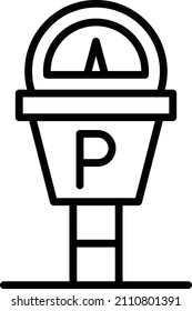 Estilo de icono del medidor de estacionamiento de diseño de vectores