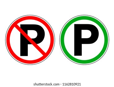 vector design of parking traffic sign