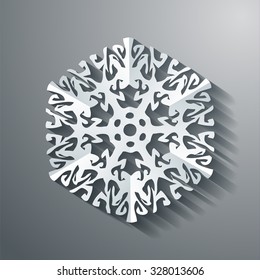 vector design part xmas paper flake template laughing cut white vacation snowfall winter season abstract background scene formal fashionable sign xmas celebration temperature warm smiling beauty art c