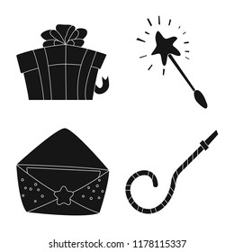 Vector design of party and birthday icon. Set of party and celebration vector icon for stock.