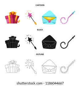 Vector design of party and birthday icon. Set of party and celebration stock vector illustration.