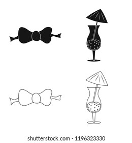 Vector design of party and birthday icon. Set of party and celebration vector icon for stock.