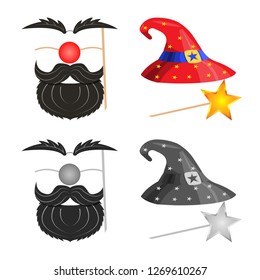 Vector design of party and birthday icon. Set of party and celebration stock vector illustration.