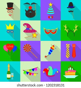 Vector design of party and birthday logo. Collection of party and celebration vector icon for stock.