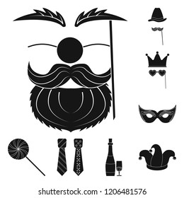 Vector design of party and birthday logo. Set of party and celebration stock vector illustration.
