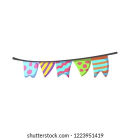 Vector design of party and birthday logo. Collection of party and celebration stock vector illustration.