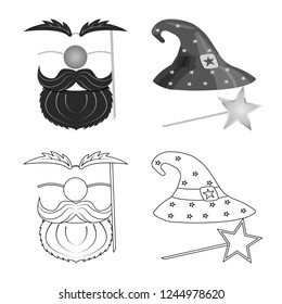 Vector design of party and birthday logo. Set of party and celebration vector icon for stock.