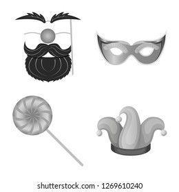 Vector design of party and birthday logo. Set of party and celebration vector icon for stock.