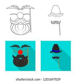 Vector design of party and birthday sign. Collection of party and celebration stock symbol for web.