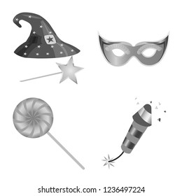 Vector design of party and birthday sign. Set of party and celebration stock symbol for web.