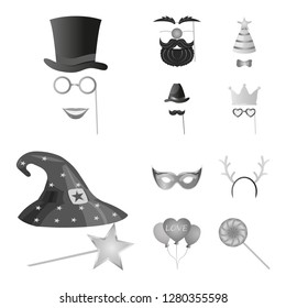 Vector design of party and birthday sign. Collection of party and celebration vector icon for stock.