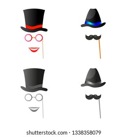 Vector design of party and birthday sign. Collection of party and celebration vector icon for stock.