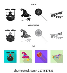 Vector design of party and birthday symbol. Set of party and celebration vector icon for stock.