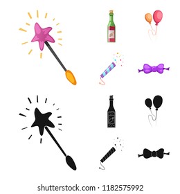 Vector design of party and birthday symbol. Set of party and celebration vector icon for stock.