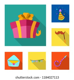Vector design of party and birthday symbol. Set of party and celebration vector icon for stock.