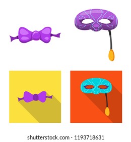 Vector design of party and birthday symbol. Collection of party and celebration vector icon for stock.