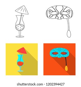 Vector design of party and birthday symbol. Collection of party and celebration vector icon for stock.