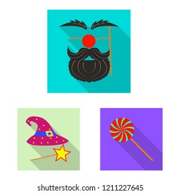 Vector design of party and birthday symbol. Collection of party and celebration stock vector illustration.
