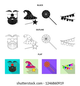 Vector design of party and birthday symbol. Collection of party and celebration stock vector illustration.