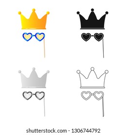 Vector design of party and birthday symbol. Set of party and celebration vector icon for stock.