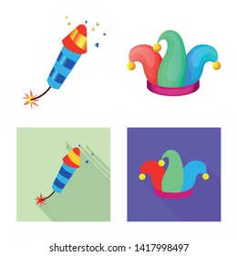 Vector design of party and birthday symbol. Collection of party and celebration vector icon for stock.