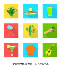 Vector design of party and celebration sign. Collection of party and Latin stock symbol for web.
