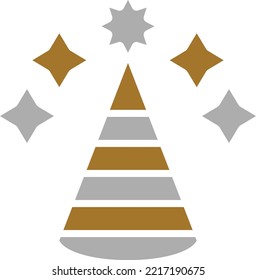 Estilo de icono del sombrero del partido de diseño del vector