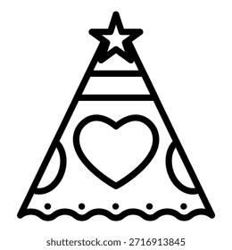 Vectordesign Party Hut Symbolstil
