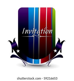 Vector design for party invitation card, Just place your own texts and titles.