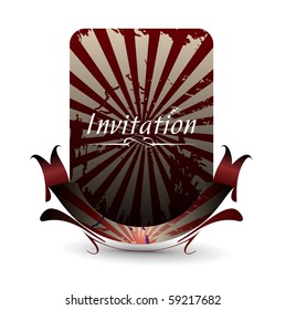 Vector design for party invitation card, Just place your own texts and titles.