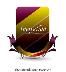 Vector design for party invitation card, Just place your own texts and titles.