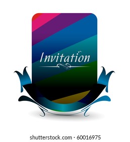 Vector design for party invitation card, Just place your own texts and titles.