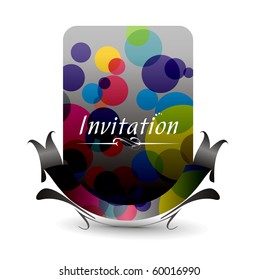 Vector design for party invitation card, Just place your own texts and titles.