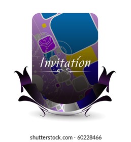 Vector design for party invitation card, Just place your own texts and titles.
