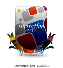 Vector design for party invitation card, Just place your own texts and titles.