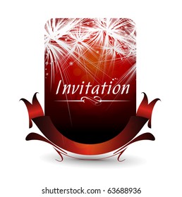 Vector design for party invitation card, Just place your own texts and titles.