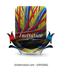 Vector design for party invitation card, Just place your own texts and titles.