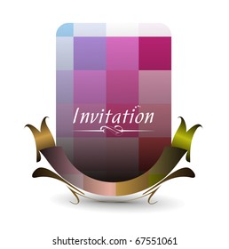 Vector design for party invitation card, Just place your own texts and titles.