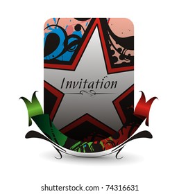 Vector design for party invitation card, Just place your own texts and titles.