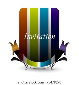 Vector design for party invitation card, Just place your own texts and titles.